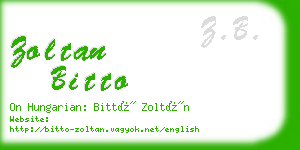 zoltan bitto business card